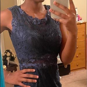 Navy Blue Semi-Formal Dress